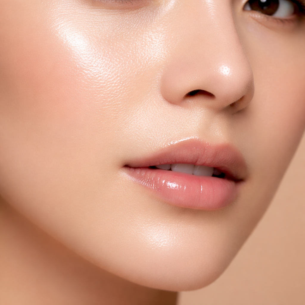 closeup image of a woman's face